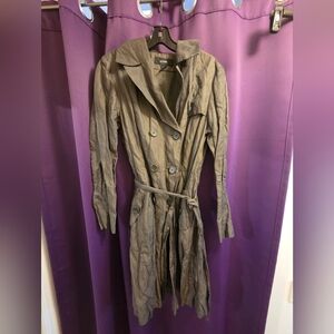 Women's Alfani Gray Double-Breasted Trench Coat